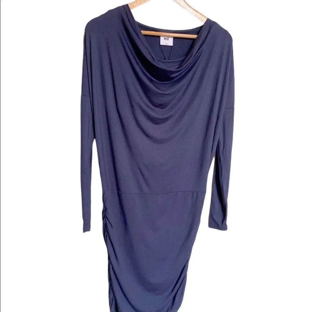 Mama Licious Striped Nursing Dress NWT Maternity Navy Blue Size XS